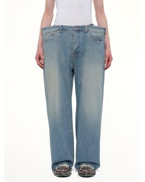 Doublet Floating Waist Denim Trousers - Blue