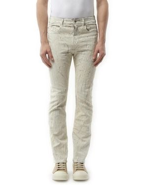 Rick Owens Headon Utility Denim Pants, 100% Cotton - Natural