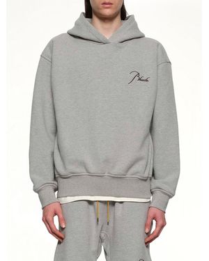 Rhude Classique Side Zip Pullover Hoodie - Grey