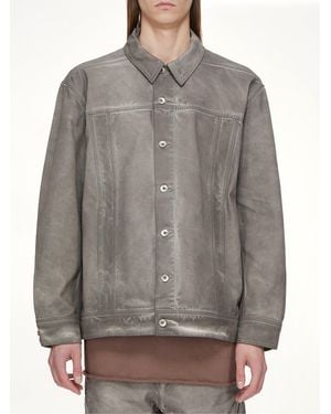 Rick Owens Lido Jumbo Worker Jacket - Gray
