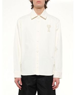 Ami Paris Knitted Adc Overshirt - White