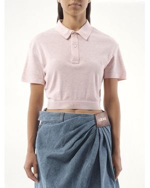 Loewe Cropped Polo - Blue