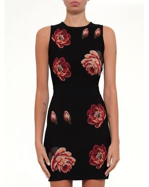 McQueen Tapesty Jacquard Mini Dress - Black