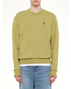 Ami Paris Contrasted Adc Sweatshirt - Green