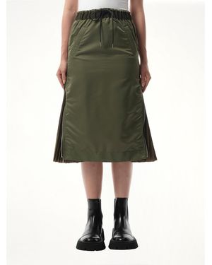 Sacai Nylon Twill Skirt, 100% Polyester - Green