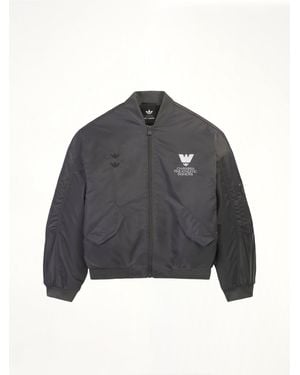 Willy Chavarria Adidas X Wc Satin Bomber - Gray