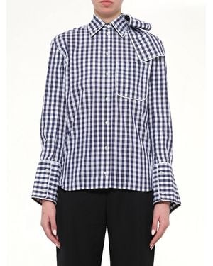 JWA Scarf Gingham Shirt - Blue