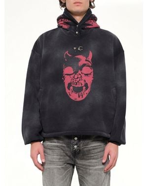 THUG CLUB Tc Riding Skull Hoodie - Grey