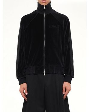 Rhude Madera Velour Track Jacket - Black