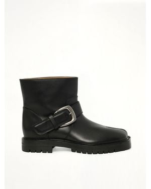 Maison Margiela Tabi County Buckle Ankle Boots - Black