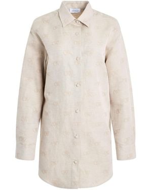 Off-White c/o Virgil Abloh Linen Jacquard Overshirt - Natural