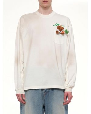 Doublet L/T-Shirt With My Workwear Bear - White