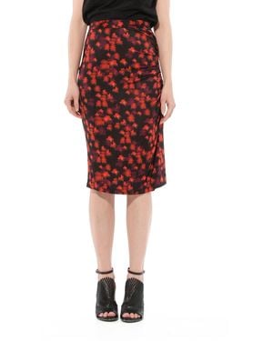 Givenchy Flower Skirt - Red