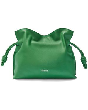 Loewe Flamenco Clutch Mini Bunnies, 100% Nappa - Green