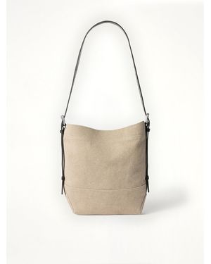 Lemaire Small Belted Tote Cotton Canvas - White
