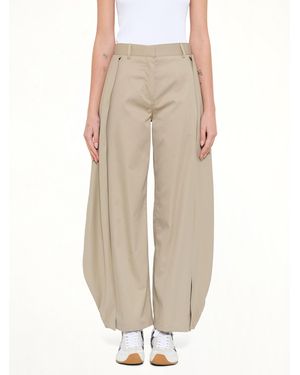 Loewe Cotton Silk Garbadine Pants Af - Natural