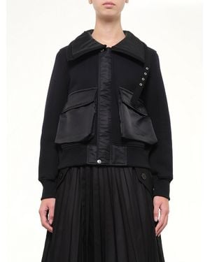 Sacai Sponge Sweat Blouson - Black