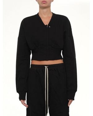 Rick Owens Flight Jacket Cropped - Black