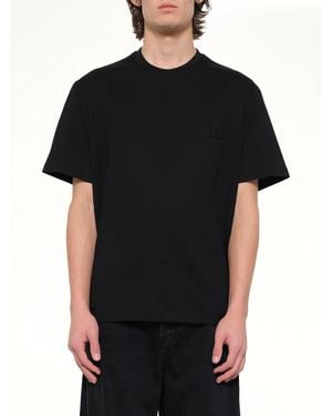 WOOYOUNGMI Flower Back Print T-Shirt - Black