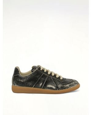 Maison Margiela Replica Crackling Leather Trainer - Multicolour