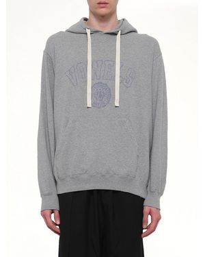 vowels Faded Collegiate Hoodie - Grey