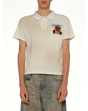 Doublet Polo Shirt With My Workwear Bear - Natural