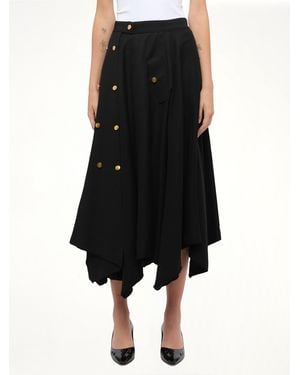 Loewe Button Skirt - Black
