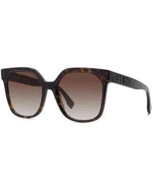 Fendi Fe40007I Square Sunglasses With Gradient Lens - Metallic