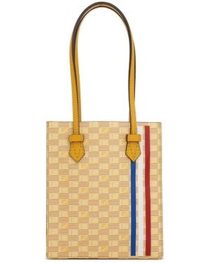Moreau Cannes Vertical Tote Mm With Stripes - Yellow