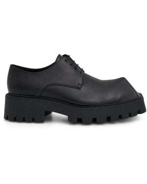 Balenciaga Rhino Derby Shoes, 100% Calfskin - Black