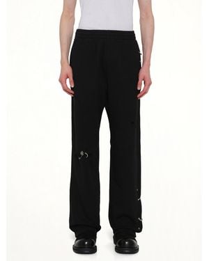 we11done Piercing Detail Joggers - Black