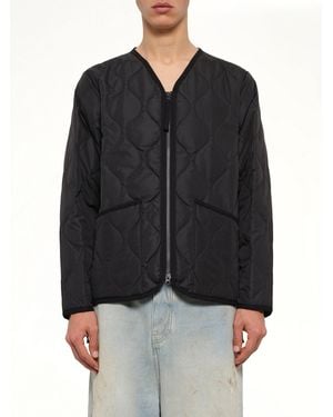 Taion Military W-Zip V Neck Down Jacket - Black
