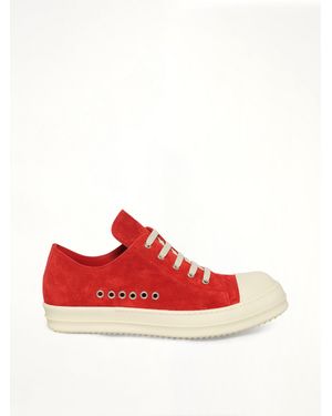 Rick Owens Extreme Low Sneaks - Red