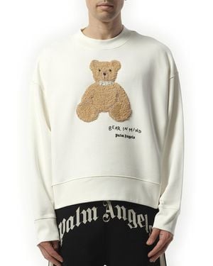 Palm Angels Bear, Long Sleeves, 100% Cotton - White