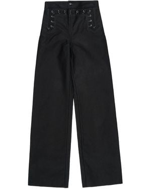 Maison Margiela Satin Cotton Trouser, 100% Cotton - Black