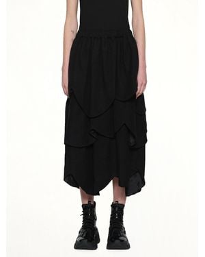 Noir Kei Ninomiya Gathered Skirt - Black