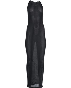 Givenchy Halter Long Silk Dress - Black