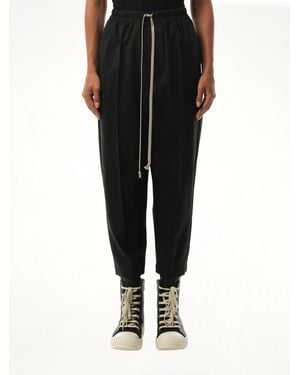 Rick Owens Drawstring Astaires Cropped Pants - Black
