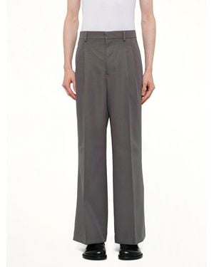 Ami Paris Low Waist Wide Trouser - Gray