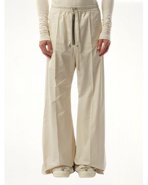 Rick Owens Wide Bela Trousers, 100% Cotton - Natural