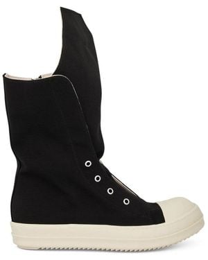 Rick Owens Boot Sneakers, 100% Cotton - Black