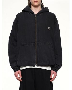 WOOYOUNGMI Dyed Denim Hoodie - Black