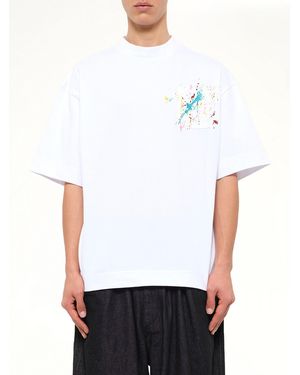 House of Errors Embroidered Paint Splatter T-Shirt - White