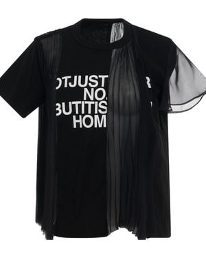 Sacai Classic Cotton Jersey T-Shirts - Black