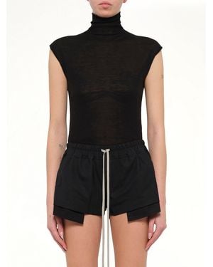 Rick Owens Woven Wool Fog Boxers - Black