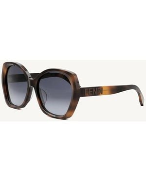 Fendi Fe40112F 5853B Butterfly Sunglasses - Brown