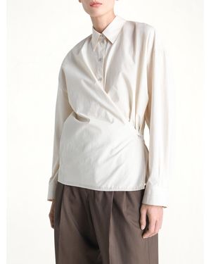 Lemaire Straight Collar Twisted Shirt - White