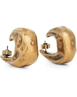 KHAITE Olivia Medium Hoop Earrings - White