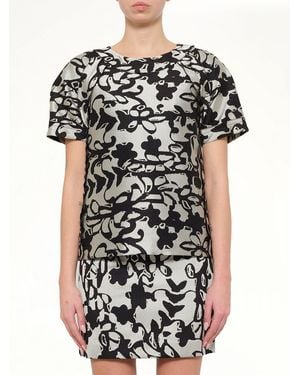 Lanvin Print Top - Black
