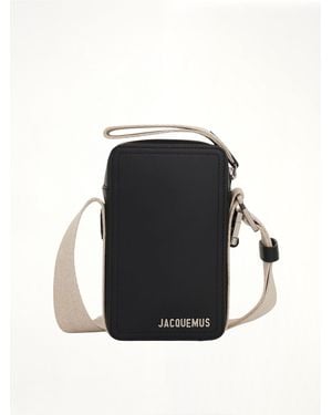 Jacquemus Smooth Calf Leather Messenger Bag - Black